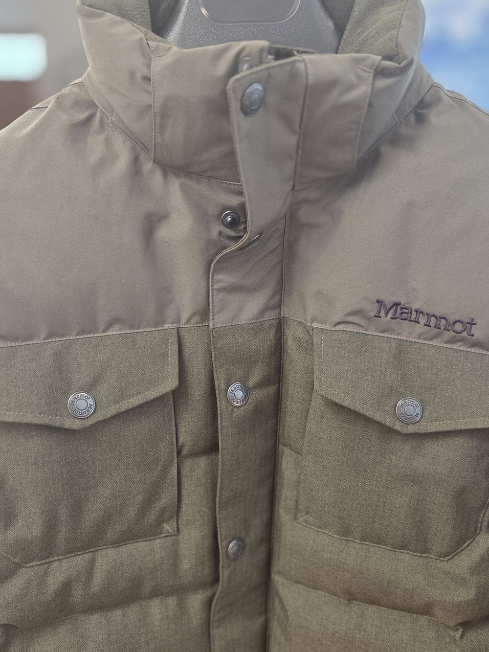 Marmot Men's Olive Green Fordham 700 Down Insulated Winter Coat Jacket (L)